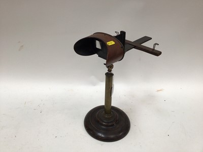 Lot 2659 - Antique stereoscope on brass adjustable stand