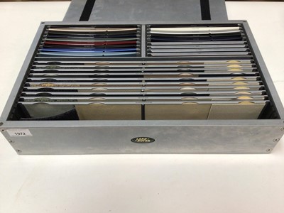 Lot 1972 - Land Rover / Range Rover dealership salesmans colour and trim samples in branded metal storage box.