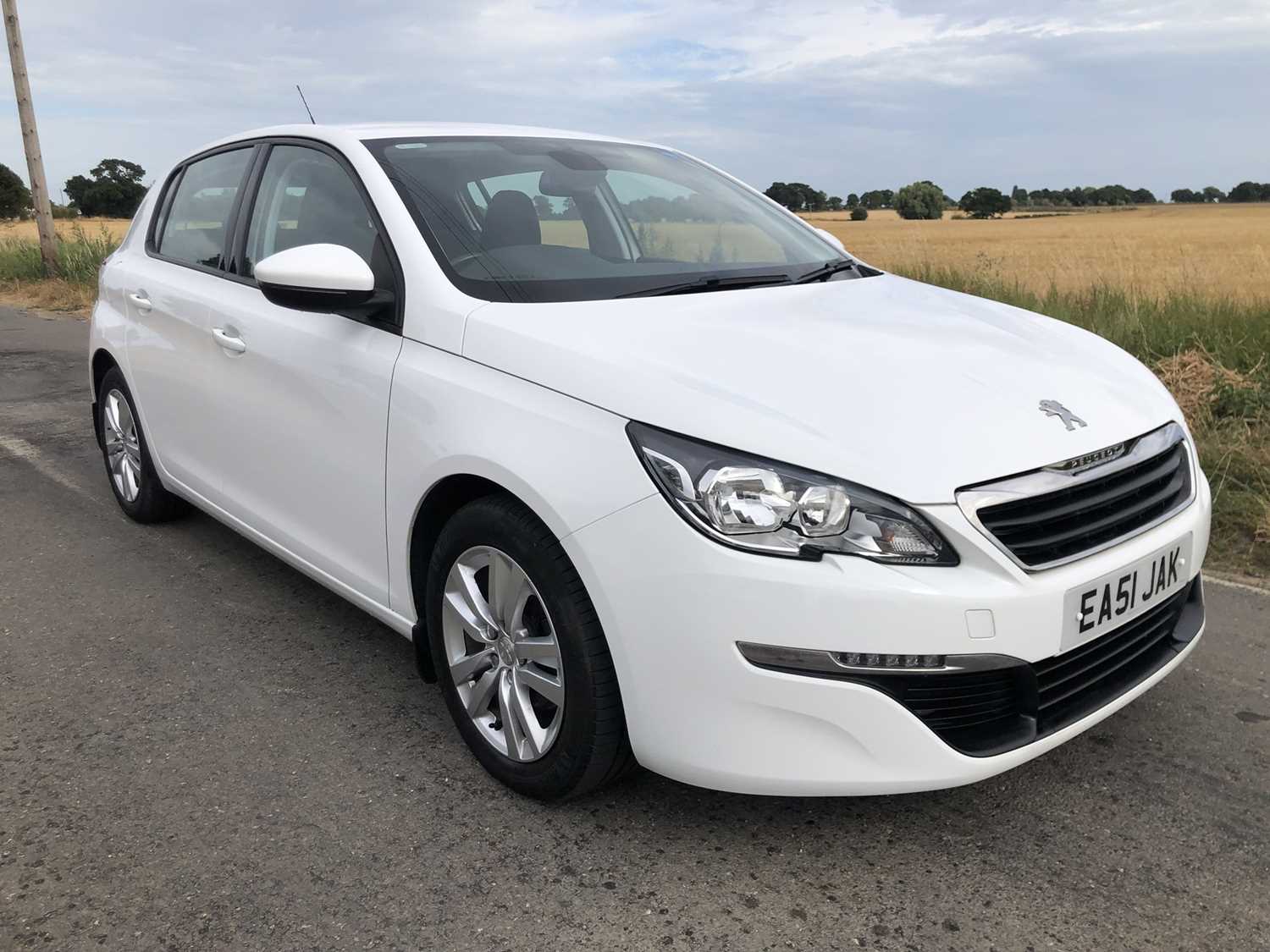 Lot 1917 - 2016 Peugeot 308 1.2 PureTech 130 Active, petrol, automatic, cherised registration EA51 JAK included with car, finished in white, MOT until 18th August 2022.