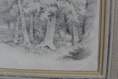 Lot 943 - John Crome (1768-1821) pencil drawing - Chapel Fields, in glazed gilt frame, 27cm x 35cm. Provenance: Olivers, Sudbury, 26th June 1979. The Norman Baker Collection