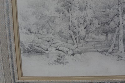 Lot 943 - John Crome (1768-1821) pencil drawing - Chapel Fields, in glazed gilt frame, 27cm x 35cm. Provenance: Olivers, Sudbury, 26th June 1979. The Norman Baker Collection