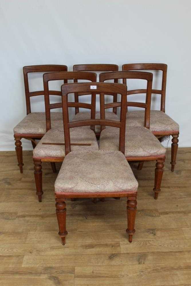 Lot 35 - Set of six Victorian mahogany dining chairs