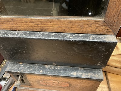 Lot 2637 - Oak cased clocking in clock