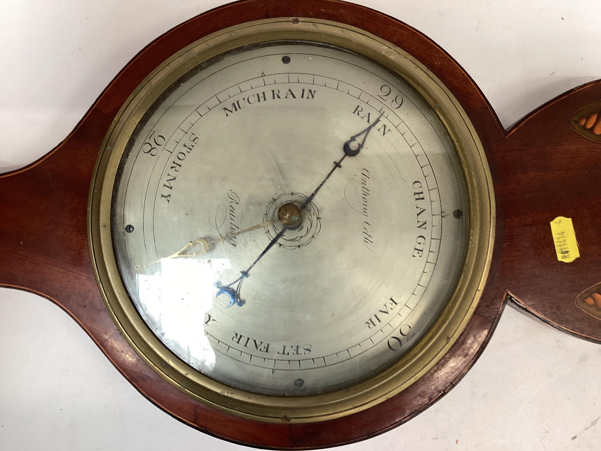 Lot 2463 19th century mahogany cased banjo barometer