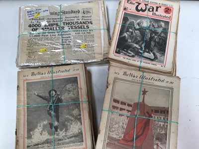 Lot 748 - Large group of First and Second World War papers to include the War illustrated and others