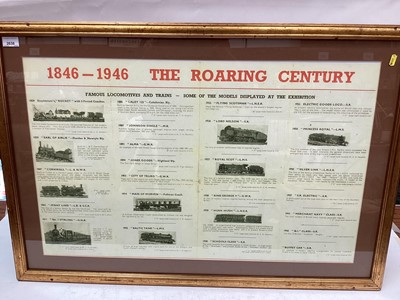 Lot 2638 - Reproduction railway poster- 1846 - 1946 The Roaring Century, together with a railway print (2)