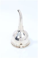 Lot 533 - Contemporary Silverer Wine funnel in the...