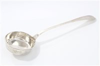 Lot 535 - Early 19th century French Silverer soup ladle...