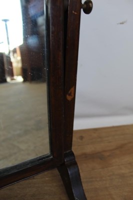 Lot 78 - Oak framed swing dressing table mirror, 66cm wide, 56cm high
