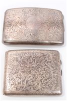 Lot 538 - 1920s Silverer cigarette case with engraved...