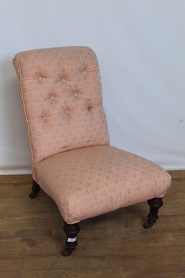 Lot 92 - Antique barrel back chair with pink upholstery on cabriole front legs, 81cm wide, 78cm deep approx, 111cm high
