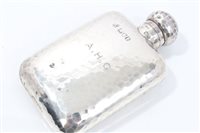 Lot 541 - Edwardian Silverer hip flask with bayonet...