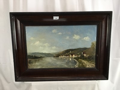 Lot 149 - Ernst Dargen, (1866-1929),German lake, signed, framed