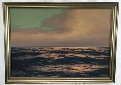 Lot 150 - Carl Kenzler (1872-1947), oil on board - Seascape, signed and inscribed Berlin, in gilt frame  
Provenance: bought out of Germany in 1938 by the vendors late parents thence by family descent