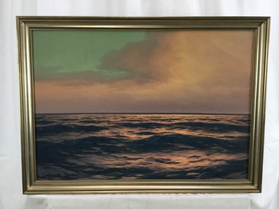 Lot 150 - Carl Kenzler (1872-1947), oil on board - Seascape, signed and inscribed Berlin, in gilt frame  
Provenance: bought out of Germany in 1938 by the vendors late parents thence by family descent