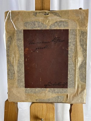 Lot 1195 - After Rembrandt, two 19th century oils on panel, portraits, each inscribed verso, 19cm x 16cm and 2cm x 16.5cm, in gilt frames