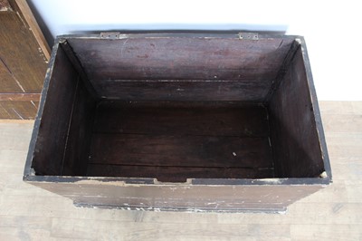 Lot 118 - Old pine blanket box, 86cm wide, 51cm deep, 55cm high