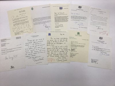 Lot 1457 - Small group of politican corresponandance including Ken Livingstone, Tony Benn and Margaret Thatcher.