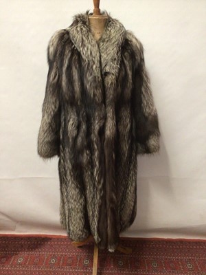 Lot 2103 - Silver fox fur coat 1970s