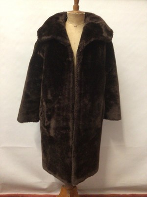 Lot 2104 - Arctic fox fur coat and a Selfridges Astrakan coat.