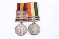 Lot 614 - Boer War pair - comprising Queen's South...