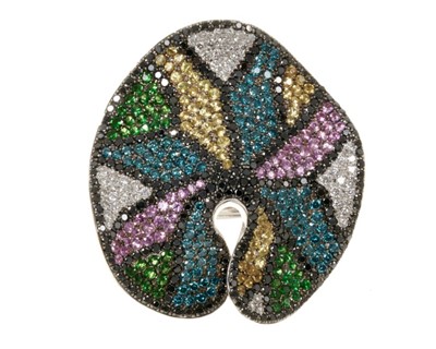 Lot 478 - Multi-coloured gem-set ring by Sartoro
