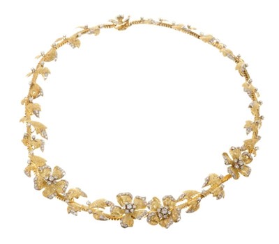 Lot 496 - Gold and diamond necklace, Greek