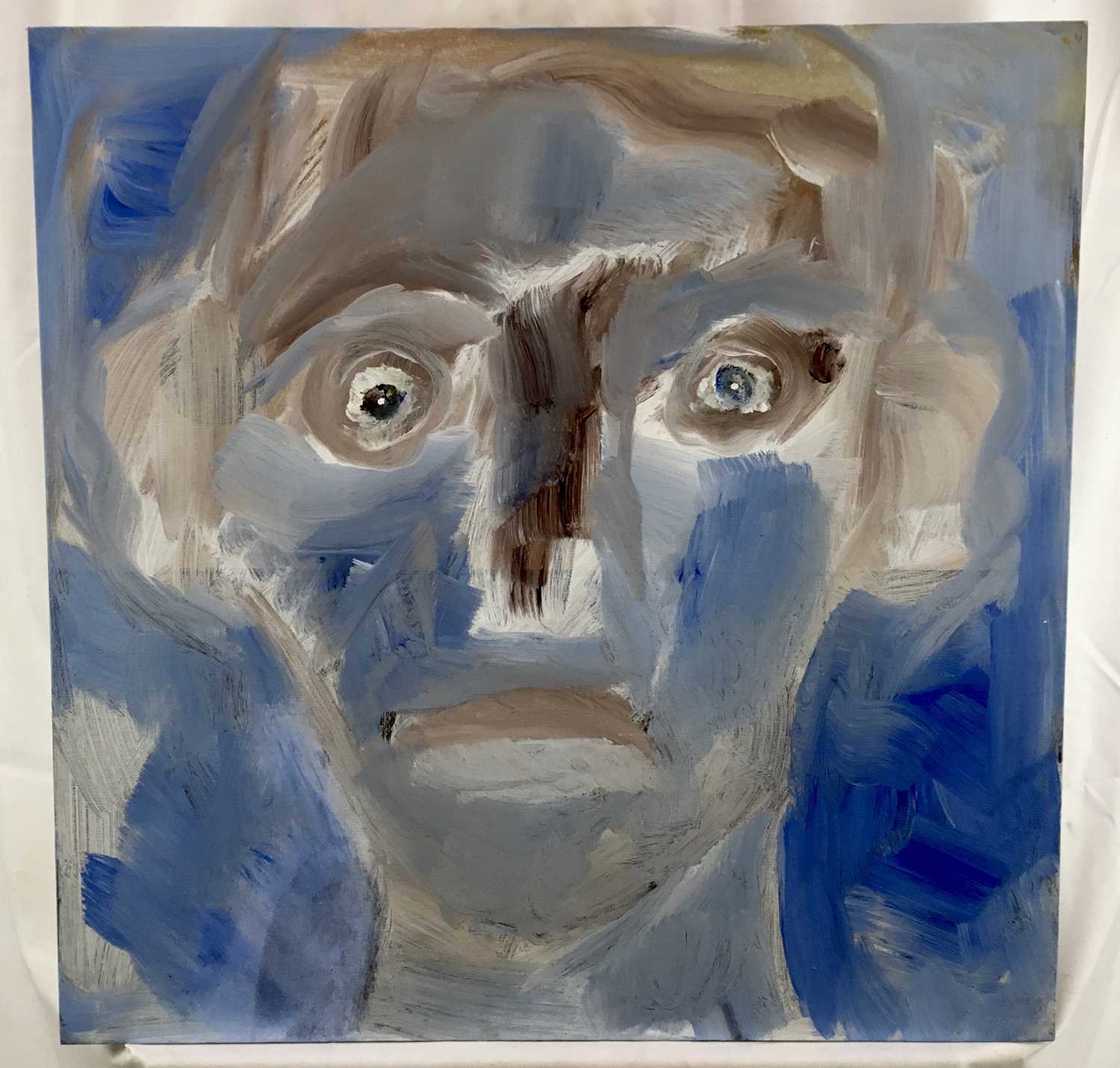 Lot 67 - Peter McCarthy oil on canvas - 'Head', signed and titled verso, 61cm x 61cm