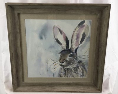 Lot 93 - Pair of contemporary colour prints in glazed frames - Stag and a Hare