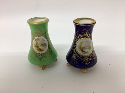 Lot 1194 - Two Coalport hand painted vases