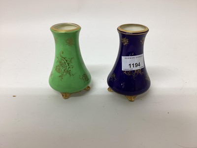 Lot 1194 - Two Coalport hand painted vases