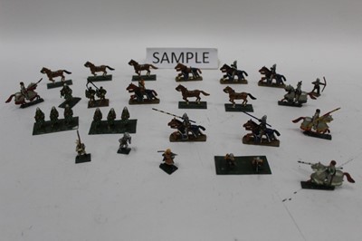 Lot 1809 - Collection of painted metal knights, horses and warriors