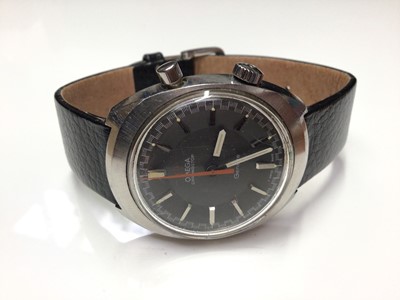 Lot 95 - Late 1960s Omega Chronostop Genève stainless steel wristwatch