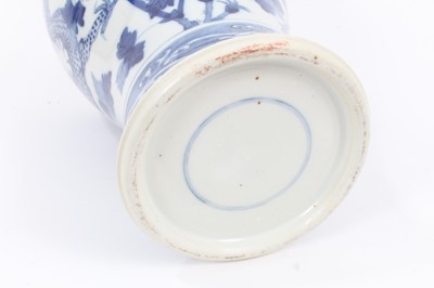 Lot 139 - Chinese blue and white baluster vase