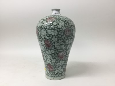 Lot 1232 - Chinese floral decorated vase