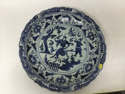 Lot 1235 - Chinese blue and white Ming-style dish