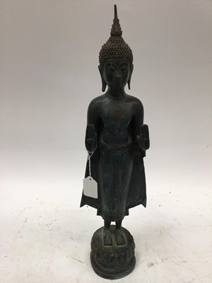 Lot 2516 - Chinese bronze standing figure of Buddha