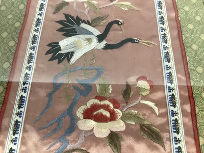 Lot 2483 - Pair Chinese silk panels in frames