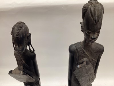 Lot 2547 - Two carved African figures