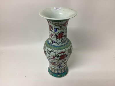 Lot 1213 - Chinese polychrome vase