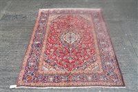 Lot 1537 - Kashan rug with allover scrolling floral...