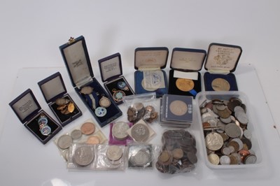 Lot 455 - World - Mixed coins and sport-related fobs/medalets