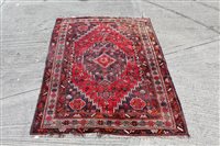 Lot 1540 - Eastern rug with central stepped medallion on...