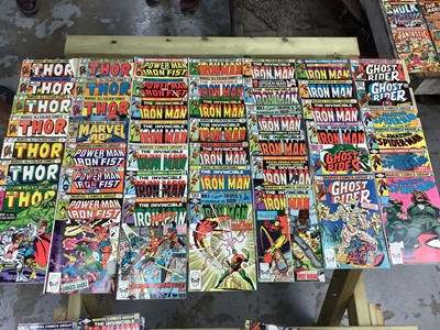 Lot 1773 - Marvel comics mostly 80s to include The Amazing Spider-man, Ironman and Moon Knight and others .Approximately 185 comics