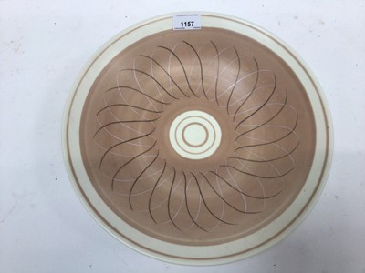 Lot 1157 - Large Poole pottery freeform dish decorated in the PRB pattern, 32.5cm diameter