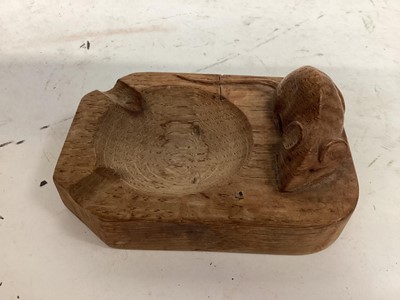 Lot 2451 - Mouseman carved ashtray, 10cm wide