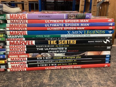 Lot 1774 - Box of Marvel graphic novel Comics to include Vemon, X men, Avengers and others approximately 40 in total