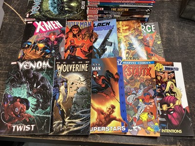 Lot 1774 - Box of Marvel graphic novel Comics to include Vemon, X men, Avengers and others approximately 40 in total