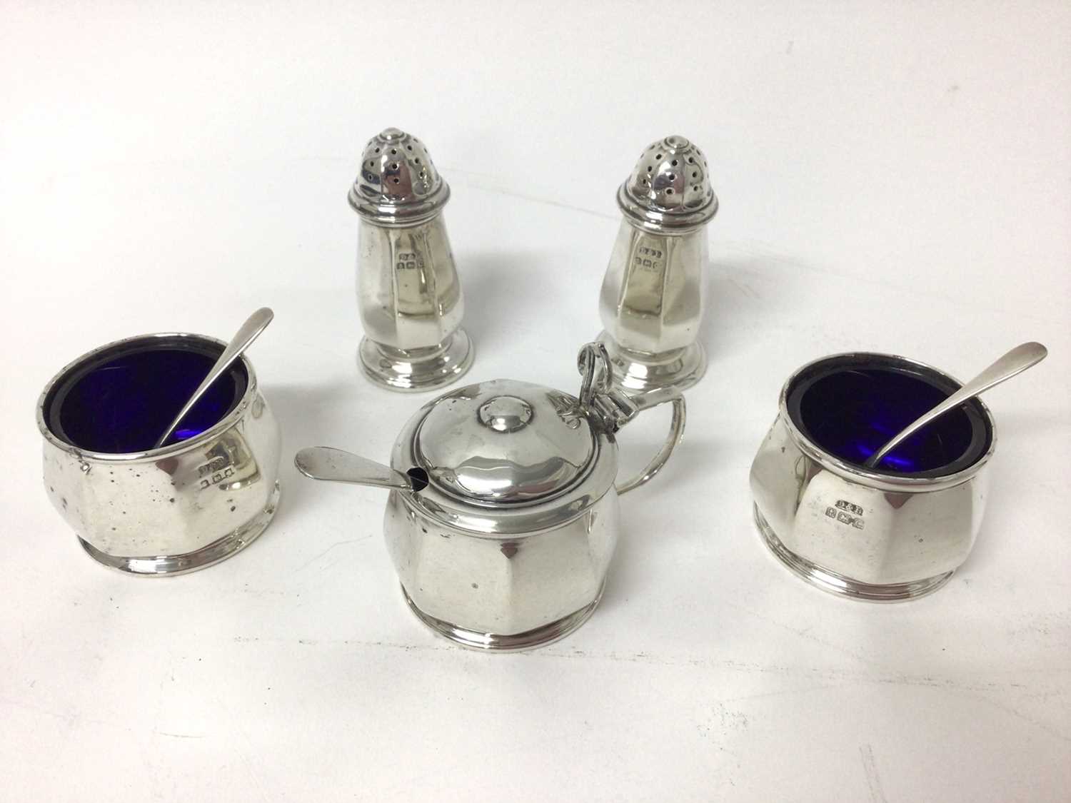 Lot 231 - Sterling silver cruet set