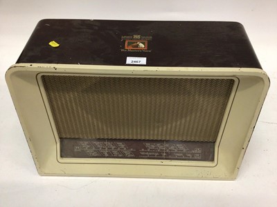 Lot 54 - Vintage HMV radio in wooden case, model number 1125